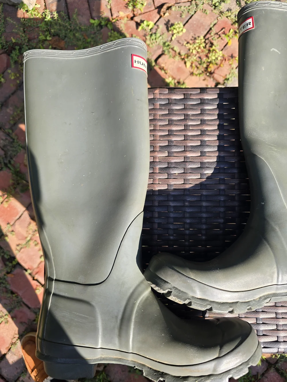 Hunter Women's  Grey Tall Rain Boots Size 7